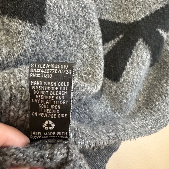 I.N. San Francisco Charcoal Sweater with Black Bow Details - Picture 10 of 10